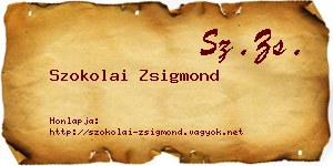 Szokolai Zsigmond névjegykártya